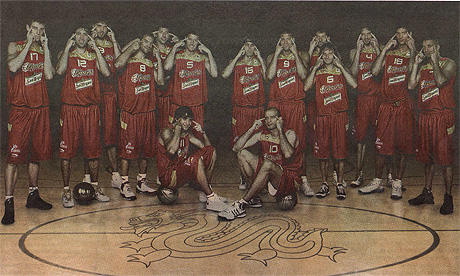 Spain's Basketball Team Poses For Advertisement