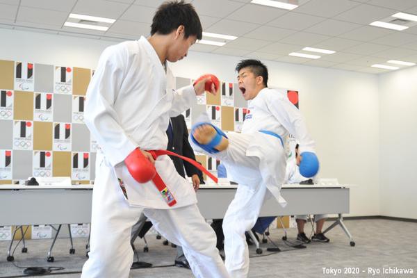 World Karate Federation demonstrates its sport while presenting for Tokyo 2020 inclusion (Tokyo2020/Twitter Photo)