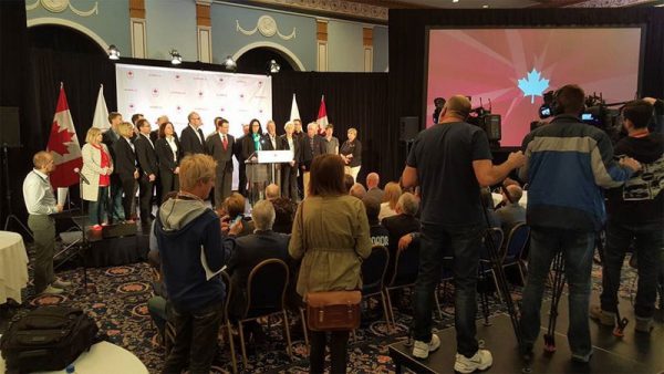 Canadian Olympic Committee President Tricia Smith Addresses Press April 17, 2016 (COC Photo)