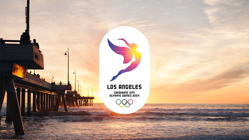 Los Angeles 2024 promotional image featuring the sun motif