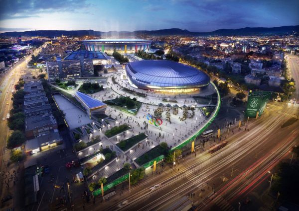 Proposed Budapest 2024 Olympic Park (Budapest 2024 depiction)