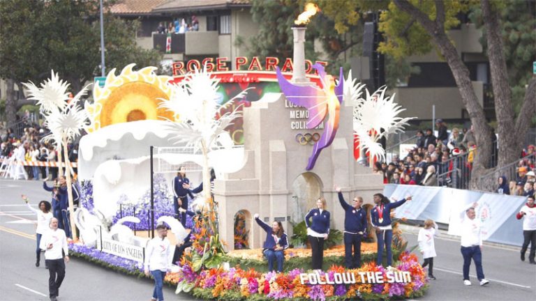 LA 2024 'Follow the Sun" Float at the 2017 Tournament of Roses Parade (LA 2024 Photo)