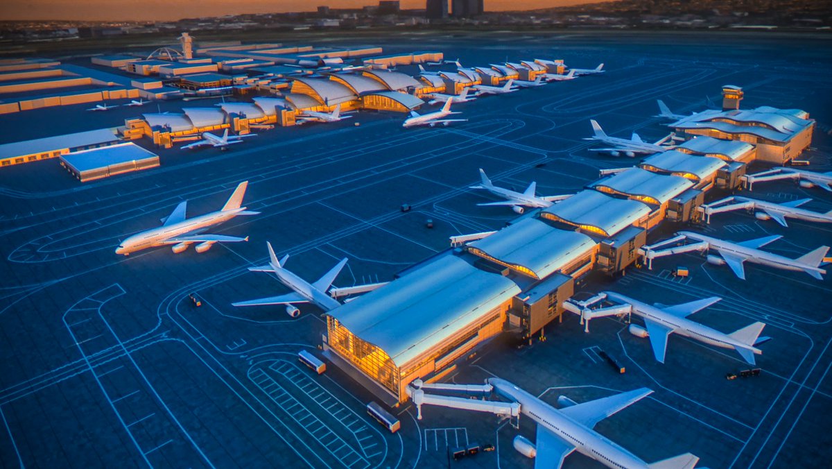 Depiction of $1.6 billion LAX airport expansion (LA 2024 Photo)