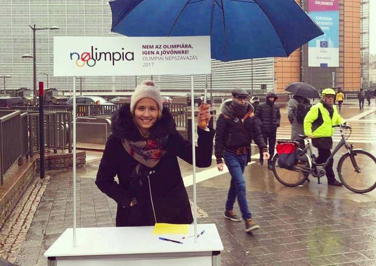 NOlimpia has reportedly collected 110,000 signatures, just short of 138,000 target to force a Budaoest 2024 referendum. One week remains (NOlimpia Facebook Photo)