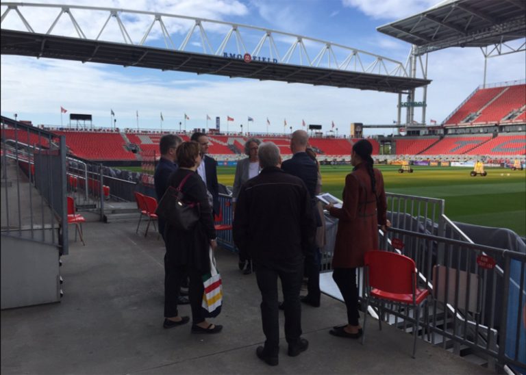 CGF Officials tour BMO Field in Toronto last Wednesday in anticipation of a 2022 Commonwealth Games Bid (CGF Photo)