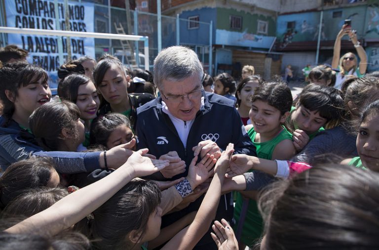 IOC President Thomas Bach visits Buenos Aires 2018 Youth Olympic Village (IOC Photo)