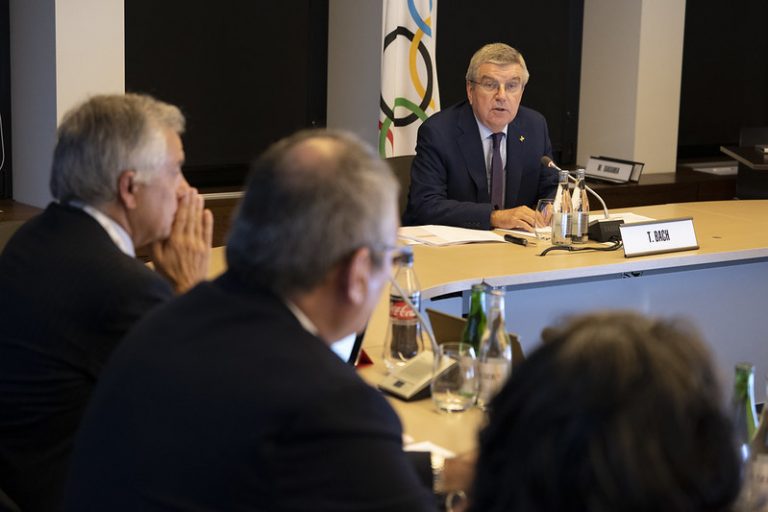IOC President Thomas Bach at Executive Board Meeting in Lausanne, Switzerland May 22, 2019 (IOC Photo)