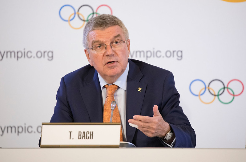 IOC President Thomas Bach during a Press Conference at the Lausanne Palace Hotelon June 20, 2019 (IOC Photo)