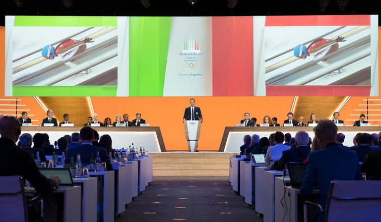 Milan-Cortina 2026 Olympic bid presentation at IOC's 134th Session in Lausanne, Switzerland June 24, 2019 (IOC Photo)