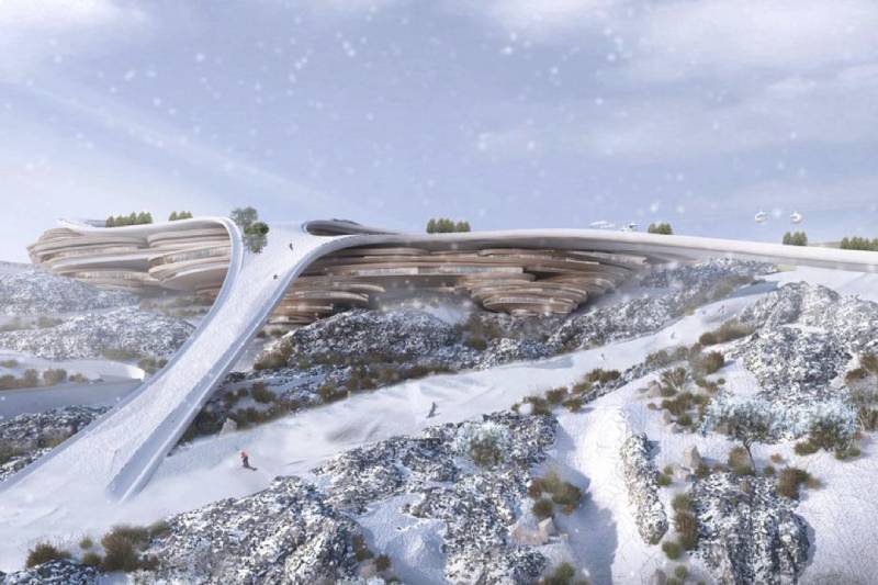 Soon-to-be-built winter sports resort Trojena in Saudi Arabia will host the 2029 Asian Winter Games (Neom Photo)